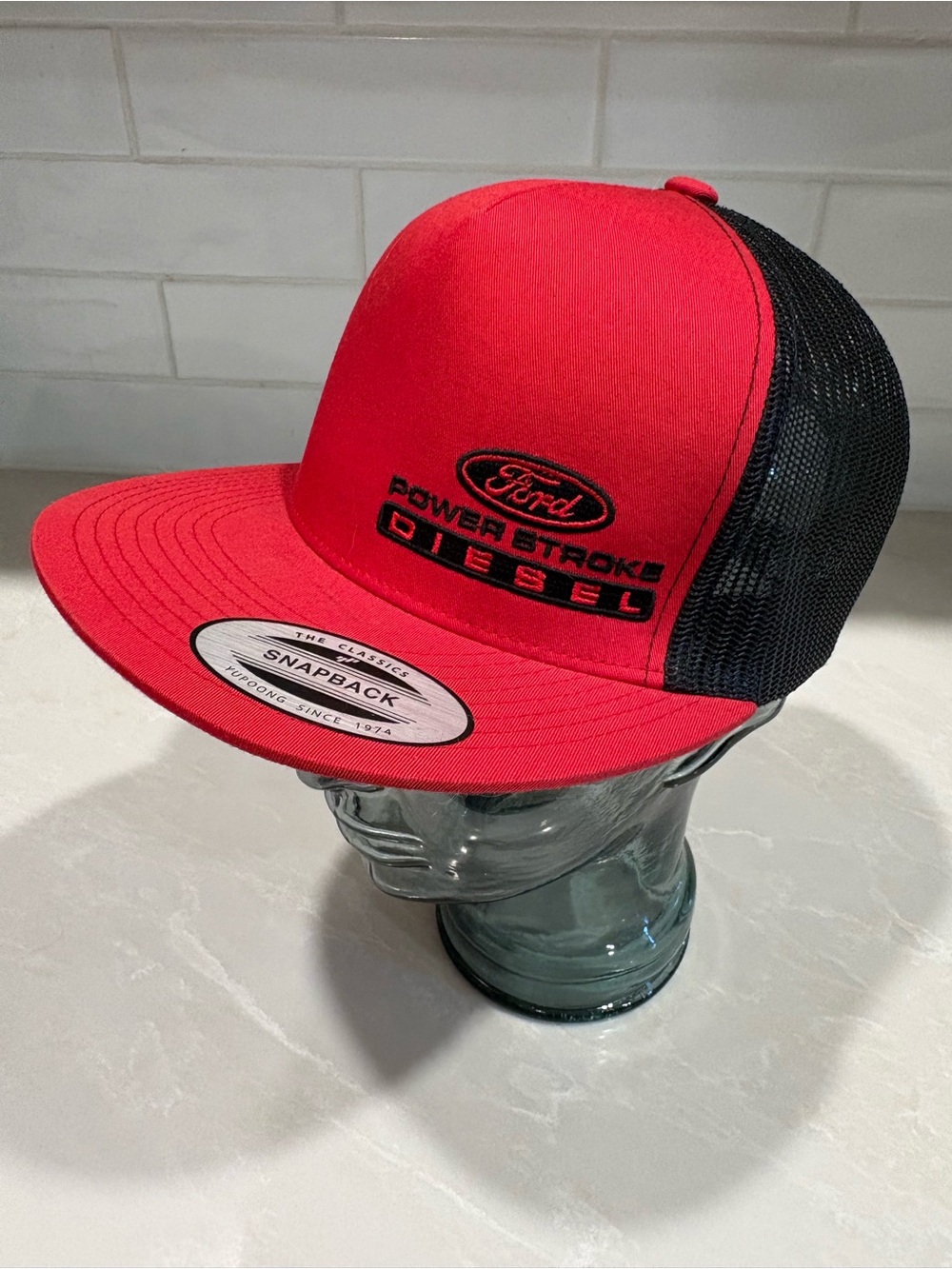 Ford Red and Black Power Stroke Diesel Trucker Hat